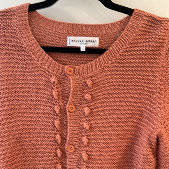 Apiece Apart Cardigan in burnt orange - Size Small - Picture 3 of 7